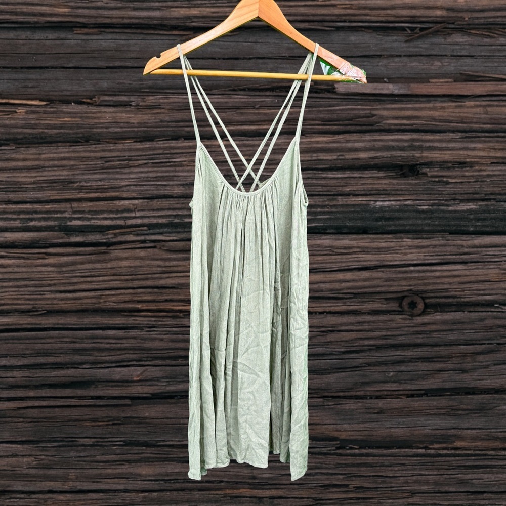 Elan Sage Green Mini Dress